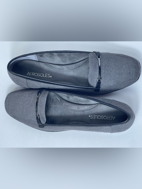 AEROSOLES Shoes - AEROSOLES Gray Slip-On Loafers with Metal Bar
